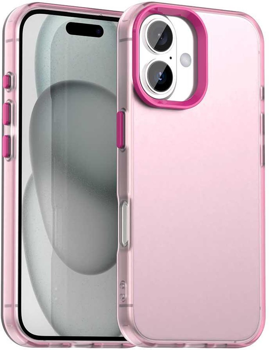 Mobigear Hoesje geschikt voor Apple iPhone 17 Telefoonhoesje Hardcase | Mobigear Crystal Backcover | iPhone 17 Case | Back Cover - Rood