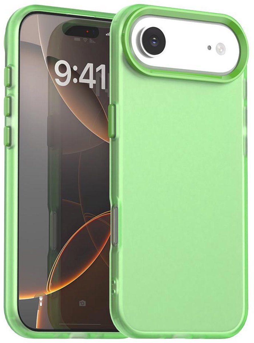 Mobigear Hoesje geschikt voor Apple iPhone Air Telefoonhoesje Hardcase | Mobigear Crystal Backcover | iPhone Air Case | Back Cover - Groen