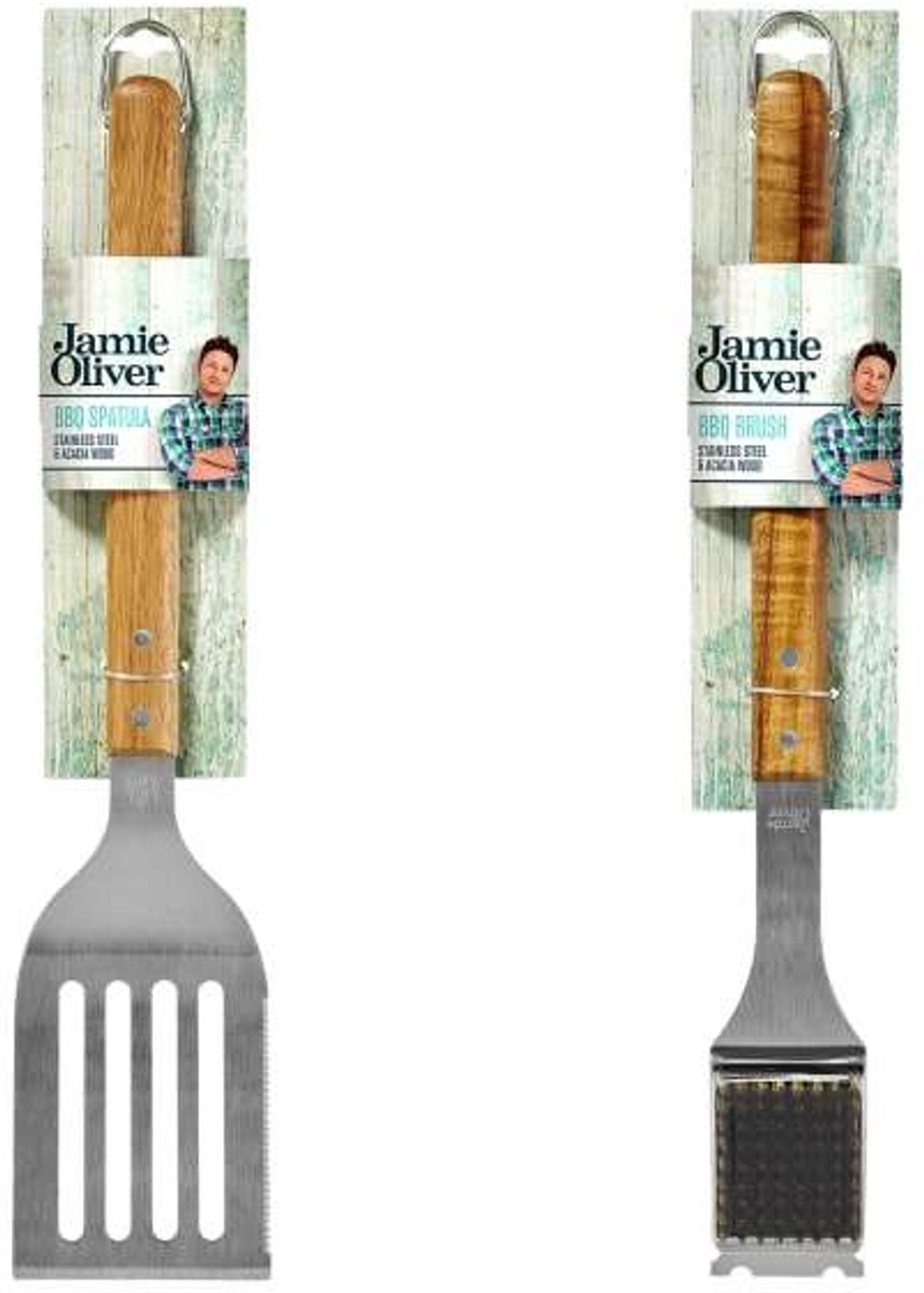Buccan BBQ - Jamie Oliver BBQ Borstel + Jamie Oliver BBQ en Grill Spatel