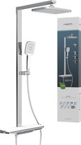 SCHÜTTE HAWAII Douchesysteem - Regendouche - Met thermostatische Kraan - Chroom/Wit