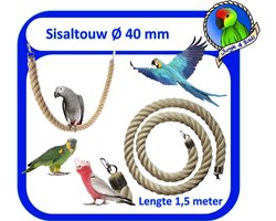 Jungle sisal touw  Ø 40 mm & 150 cm lang (vogel touw )