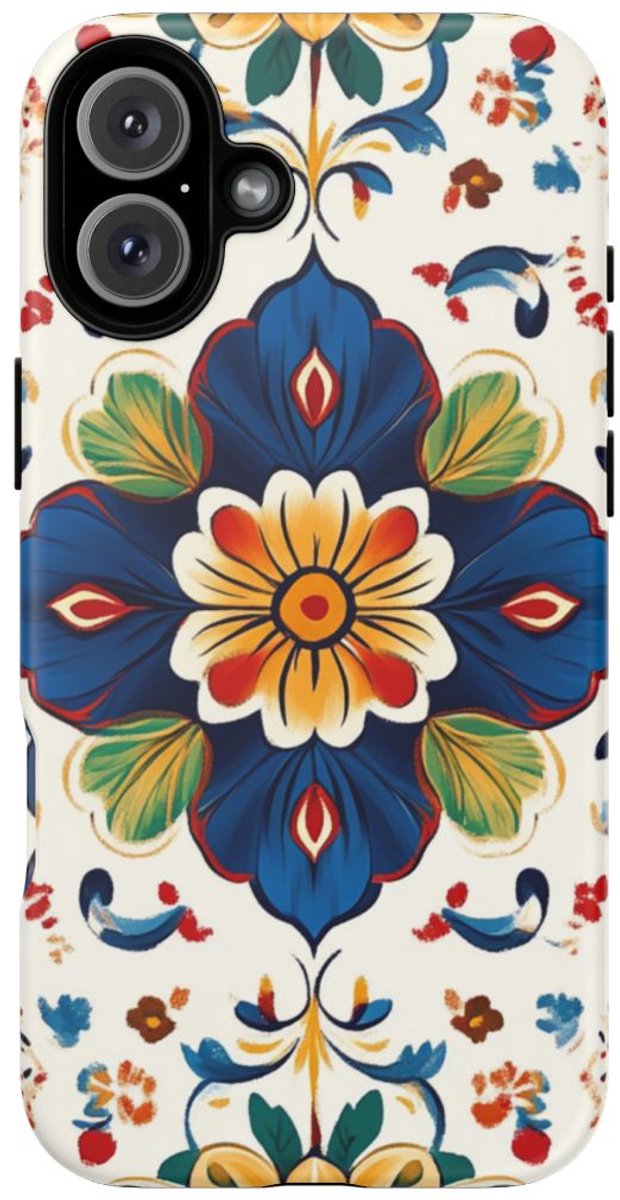 Kleurrijk Bloemenpatroon – Telefoonhoesje Geschikt voor iPhone 16 Plus