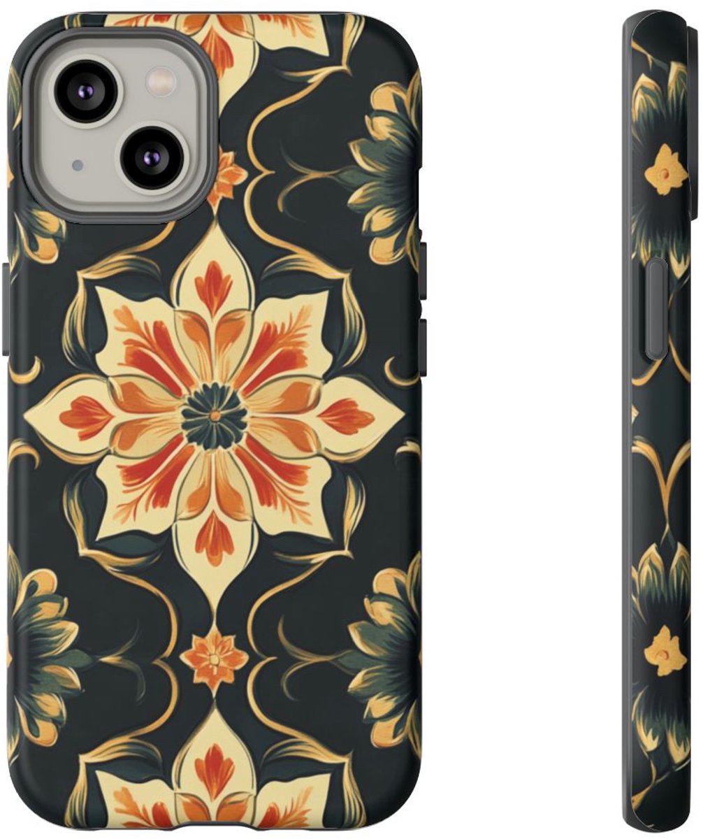 Sierlijk Bloemenpatroon – Telefoonhoesje Geschikt voor iPhone 14