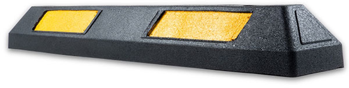 Parkeerstop rubber met reflectie