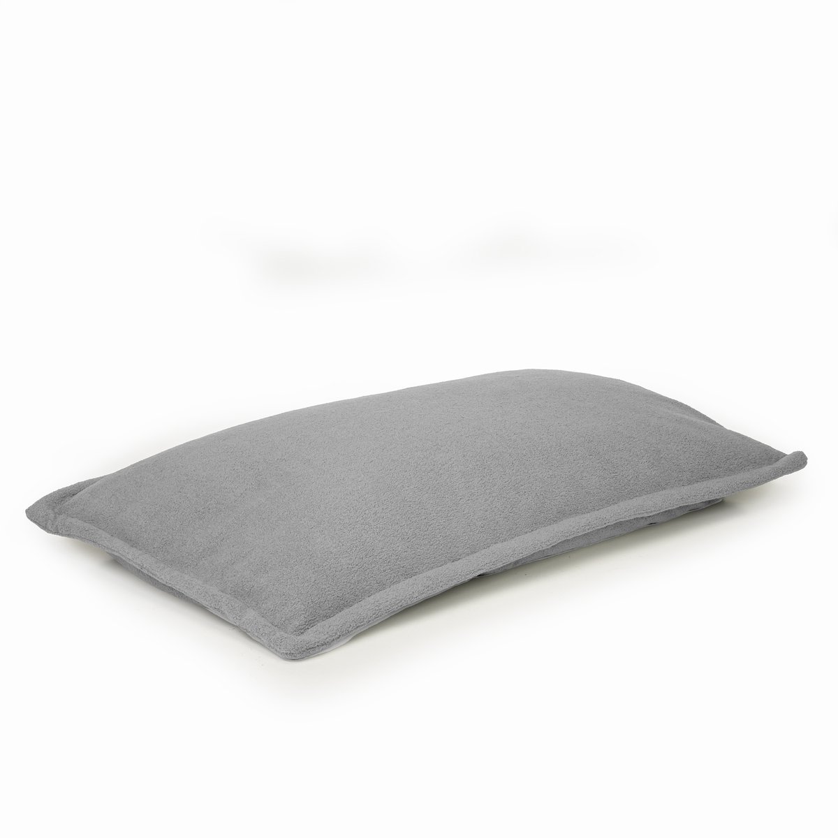 olk Drop & Sit Zitzak – Fijne Teddystof – 100x150 cm – Comfortabel & Stijlvol – Binnengebruik – Handgemaakt in Benelux - Grijs grfijs