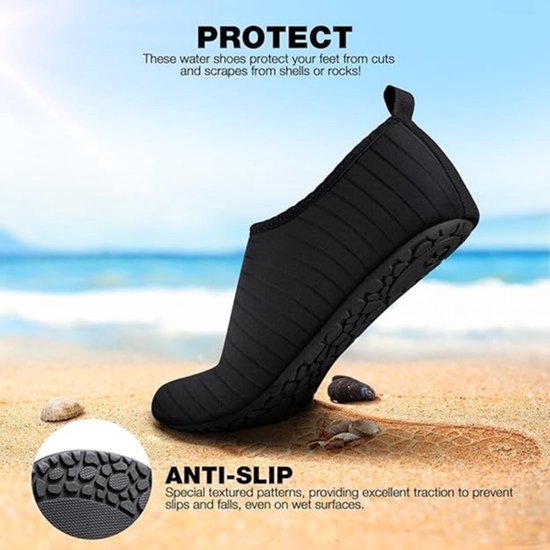 Waterschoenen voor heren en dames - neutrale badschoenen - strandschoenen - sneldrogende waterschoenen - zwemschoenen - surfschoenen - blotevoetenschoenen - XL (42/43)