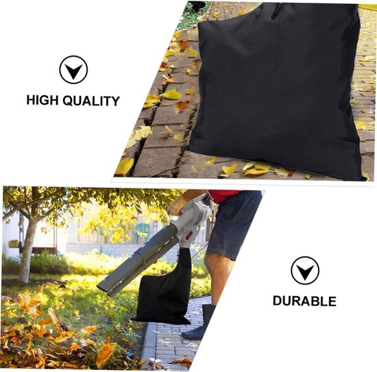 Bladblazer Opbergtas - 44x60 cm - 420D Oxford Doek Bladblazer - Vervangende Opvangzak - Verstelbaar - Elektrische Bladblazer Bladzuigerzak - Opvangzak met Rits - Universele - Stofzuigerzak - Vervangende Opbergtas voor Bladblazer - Zwart van Merkloos	 — afbeelding 4