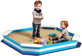 Bol.com AIYAPLAY-Sandkasten-Tannenholz Polyester-133L x 133B x 16H cm-Blau aanbieding