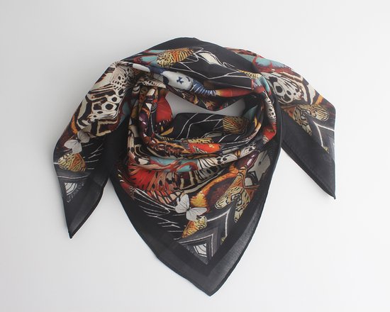 Echarpe Rianne- Accessoires Junkie Amsterdam- Echarpe femme- Echarpe- Echarpe longue- Katoen-Echarpe-Châle- - Cosy chic- Cadeau- Imprimé graphique- Vert rose bleu