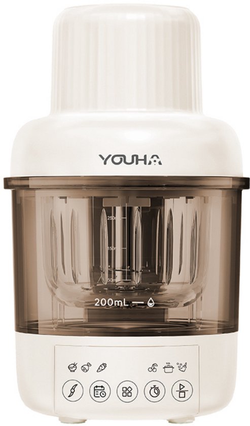 Youha Baby Food Maker Pro – 7-in-1 Baby Keukenmachine – Stomen, Pureren, Mengen, Verwarmen & Steriliseren – Zelfreinigend – Timer – Geruisloos – BPA-vrij