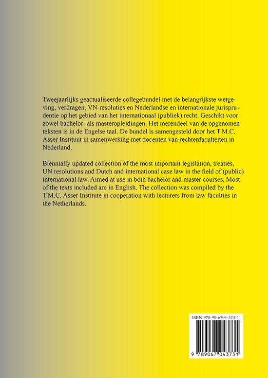 Elementair Internationaal Recht 2025 / Elementary International Law 2025