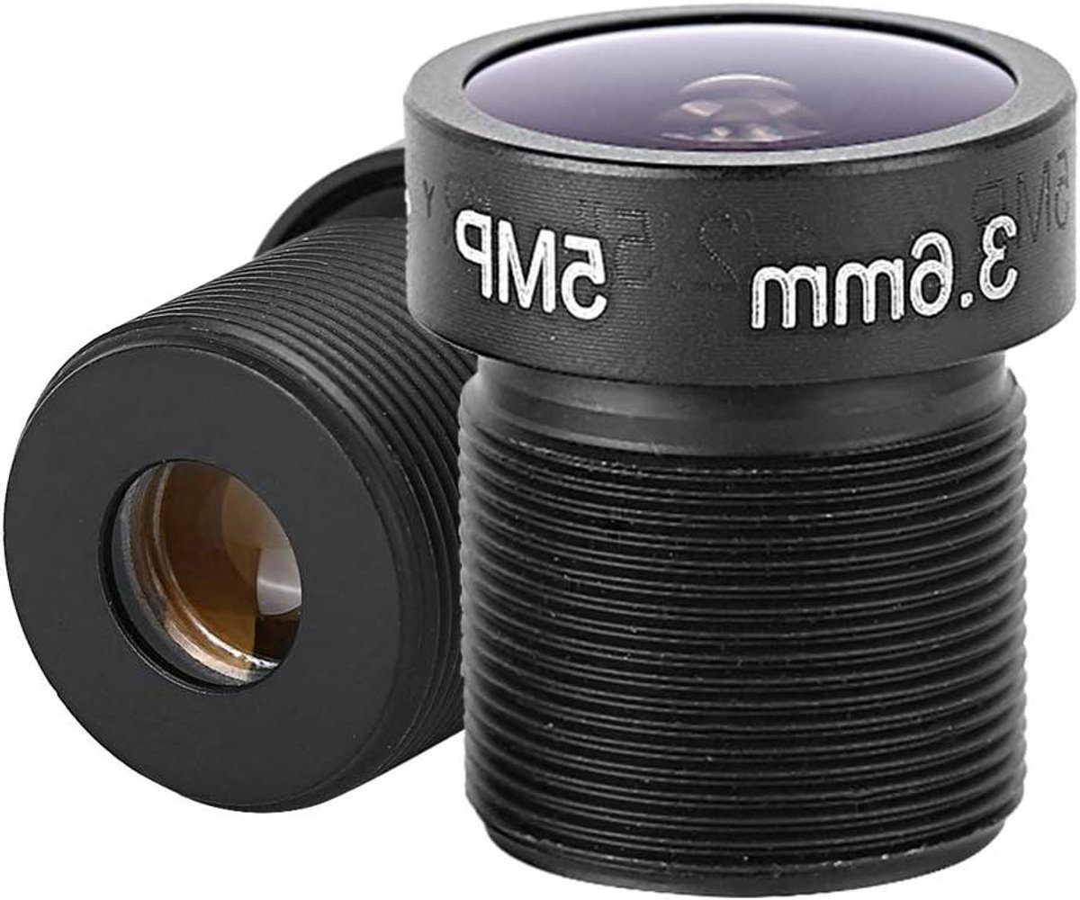 JGS Premium - Groothoek Vaste Focus Lens voor Surveillance Camera - 3.6mm - 5MP HD - M12 Mount - Optische Zoom