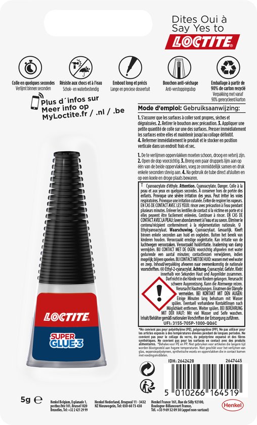 Loctite Precision Super Glue - 5 grammes transparent