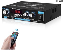 RFWR® Mini HiFi Stereo Versterker met Bluetooth en FM Radio