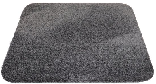Tapis de salle de bain - Tapis de toilette - Tapis de toilette suspendu - Doux - noir anthracite - 50x60cm - antidérapant