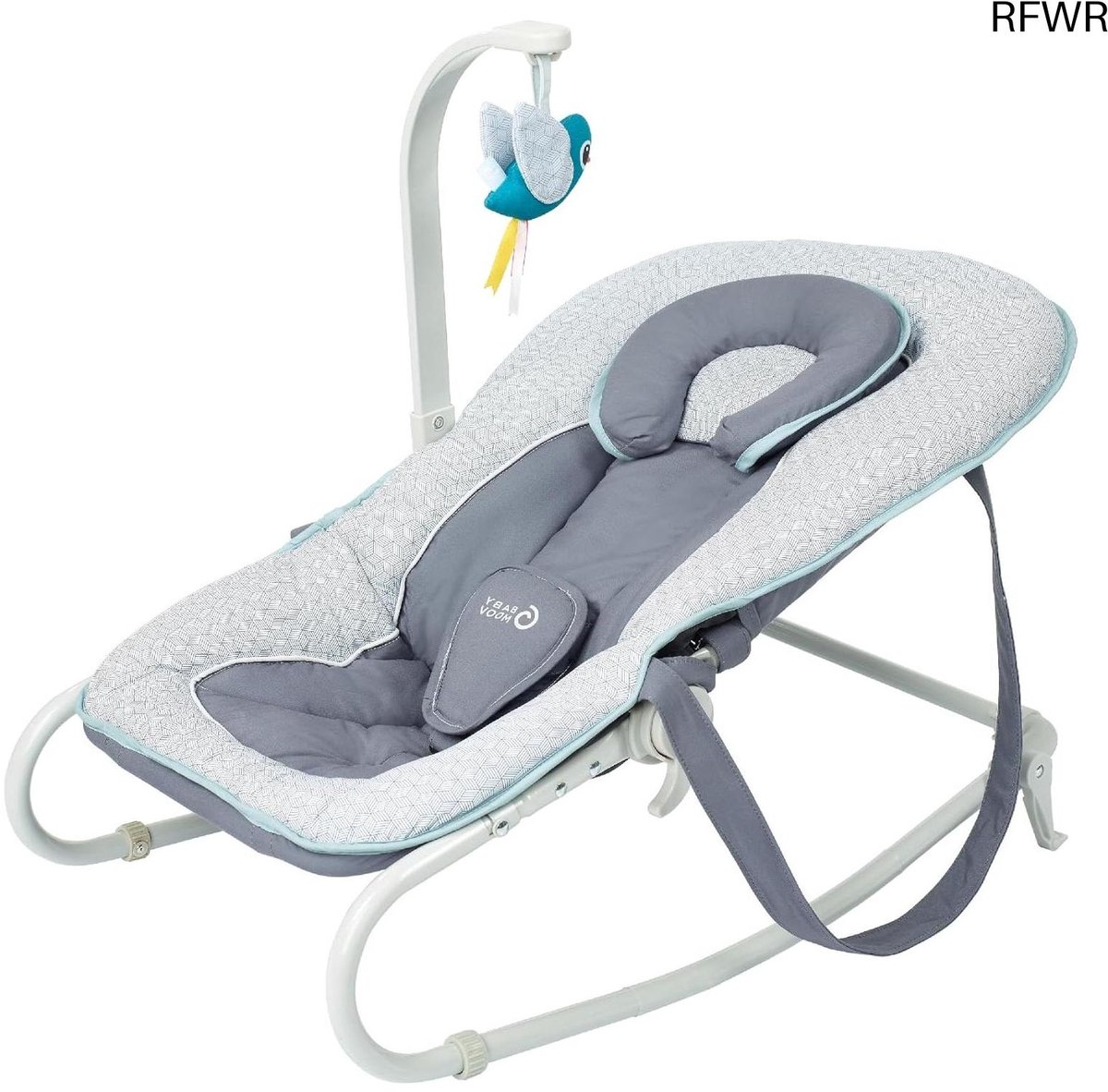 RFWR® Comfortabel Ligstoeltje voor Baby met Verstelbare Rugleuning en Hoofdsteun