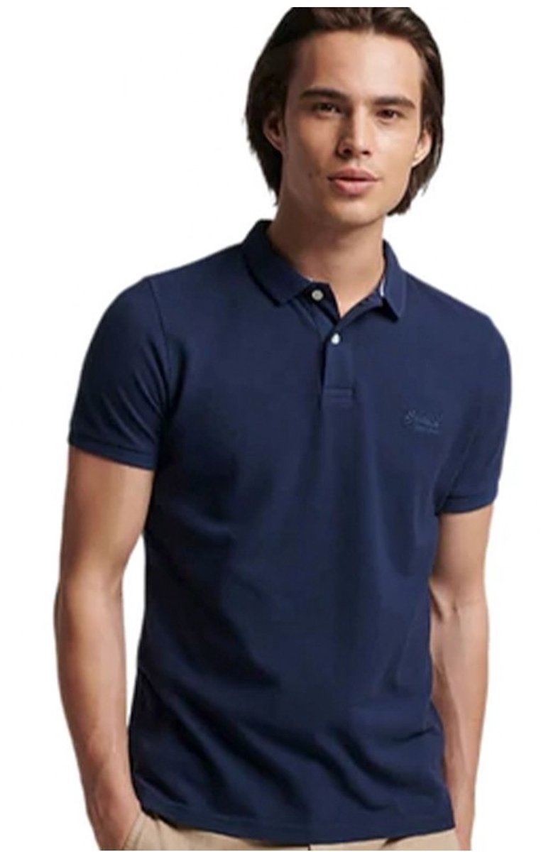 Superdry VINT DESTROY POLO Heren Poloshirt Blauw