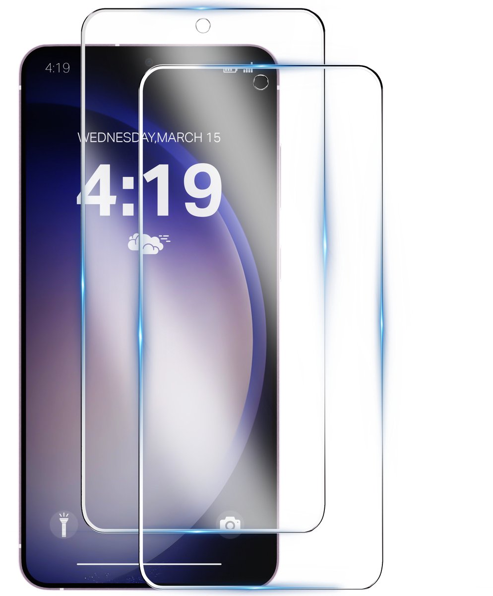 Geschikt voor Samsung Galaxy S23 Screenprotector Tempered Gehard glas - 2 stuks beschermglas