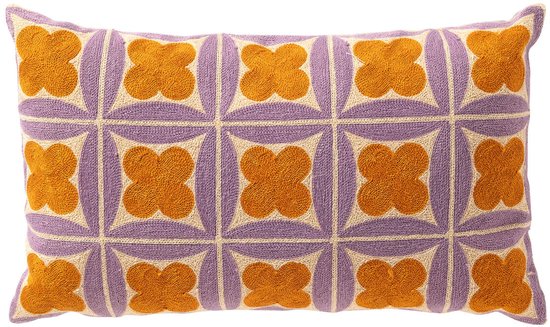 Dutch Decor CLOVER - sierkussen 30x50 cm - geometrisch - Rhapsody - paars - Inclusief binnenkussen