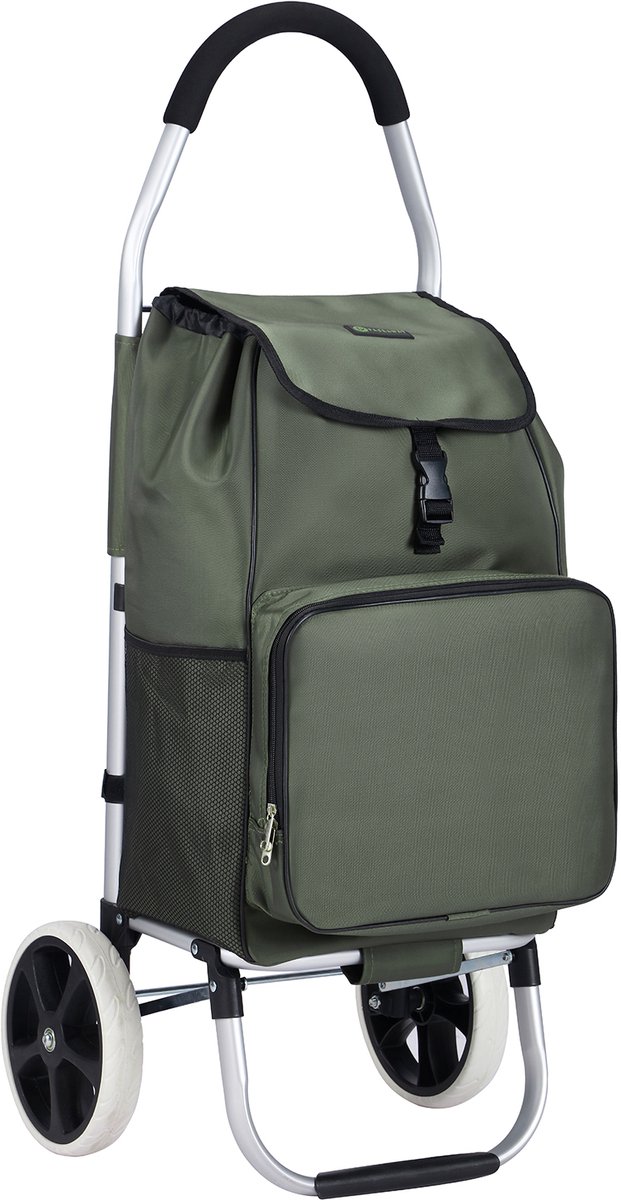 Packaway Deluxe boodschappentrolley – 50L – koelvak – GROEN
