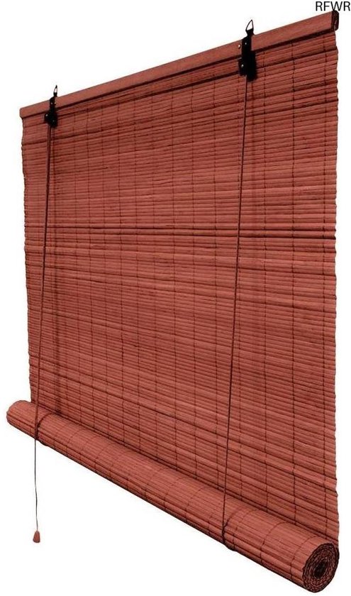 Victoria M. Bamboe rolgordijn vouwgordijn 140 x 220 cm, Kers, bescherming tegen inkijk rolgordijn voor ramen en deuren