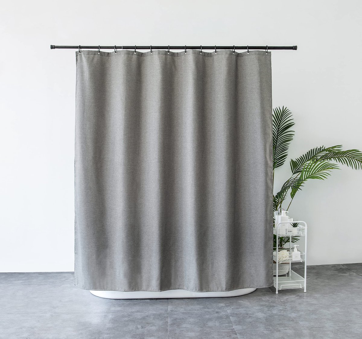 Ibenzoa® Waterafstotend linnen douchegordijn met schimmelwerende eigenschappen 240x200 cm