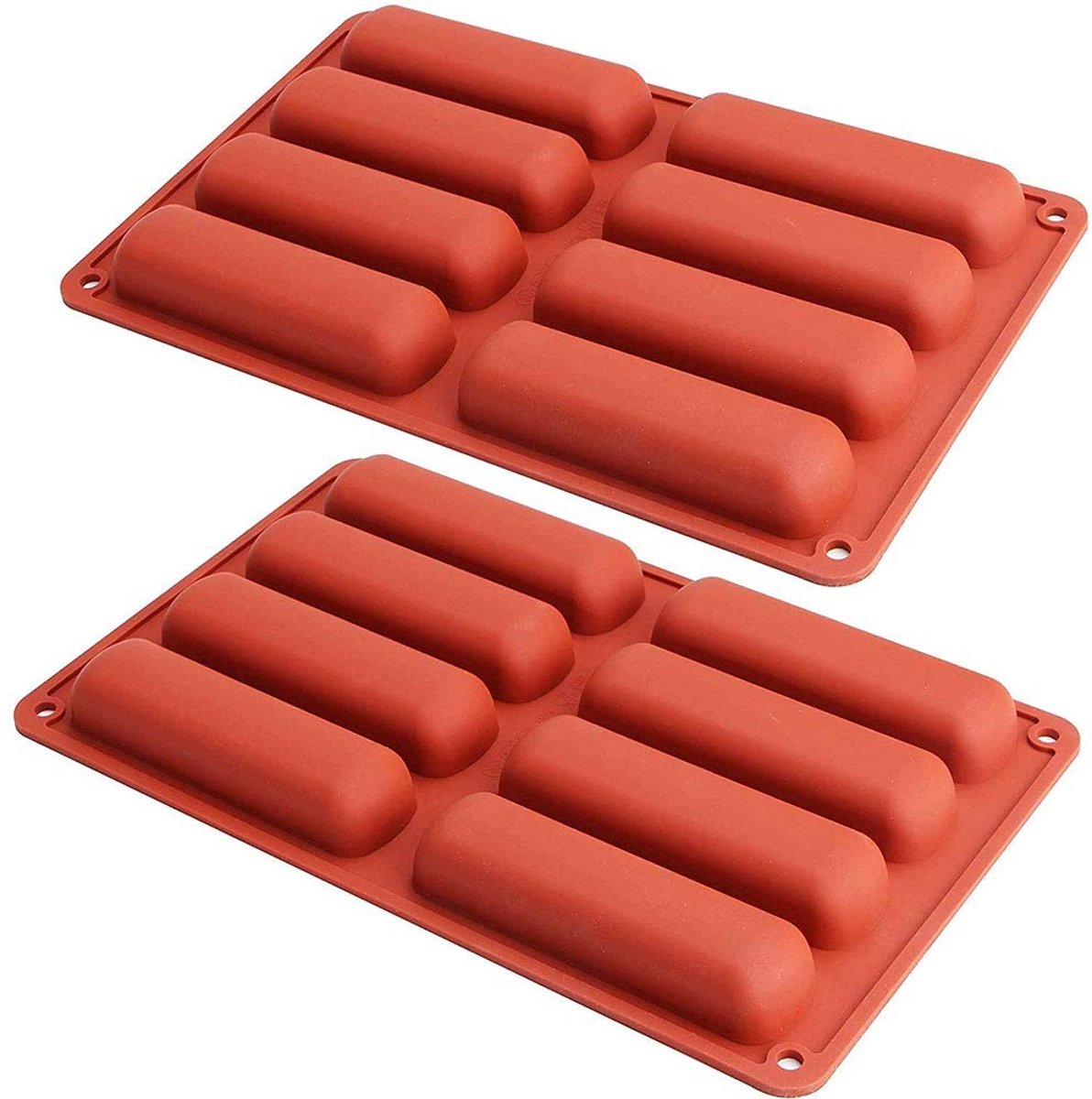 Ibenzoa® Siliconen Bakvorm Set van 2 voor Mueslirepen, Chocolade, Muffins en Meer