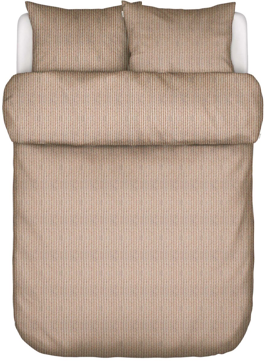 Marc O'Polo Janne Dekbedovertrek Biologisch Katoensatijn Dark coral - Tweepersoons – 200x200/220 cm