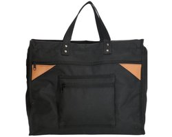 Stevige Boodschappentas Basic - Breed - Zwart - Boodschappentas Canvas