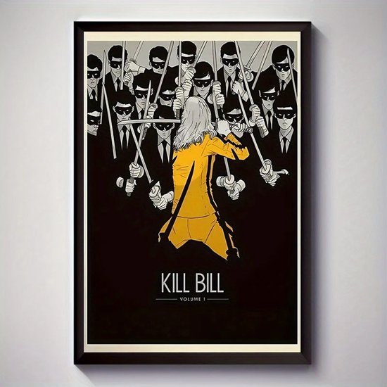 Affiche sur toile - Affiche de film - Kill Bill - Uma Thurman - Tarantino - Affiche murale - Affiche d'intérieur - Affiche murale - Cadeau - Sans cadre - Posters - Affiches Vintage - Affiches de cinéma - Affiches de cinéma - Trendy