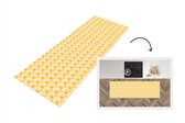 Keukenloper 180x60 cm - Keukenmat vinyl Art Deco - Design - Schelp - Geel - Keukenmatten loper - Keuken vloerkleed tapijt