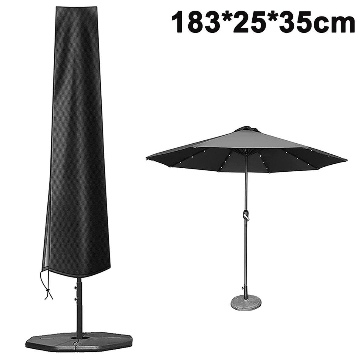 Housse De Parasol Avec Cordon De Serrage Réglable Pour