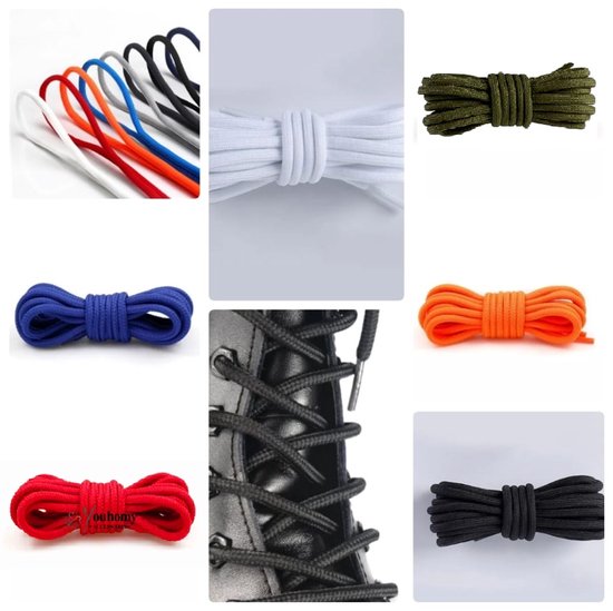Ronde schoenveters Legergroen 140 cm- Youhomy Outdoor/ sport schoenen veters- dikte 5 MM
