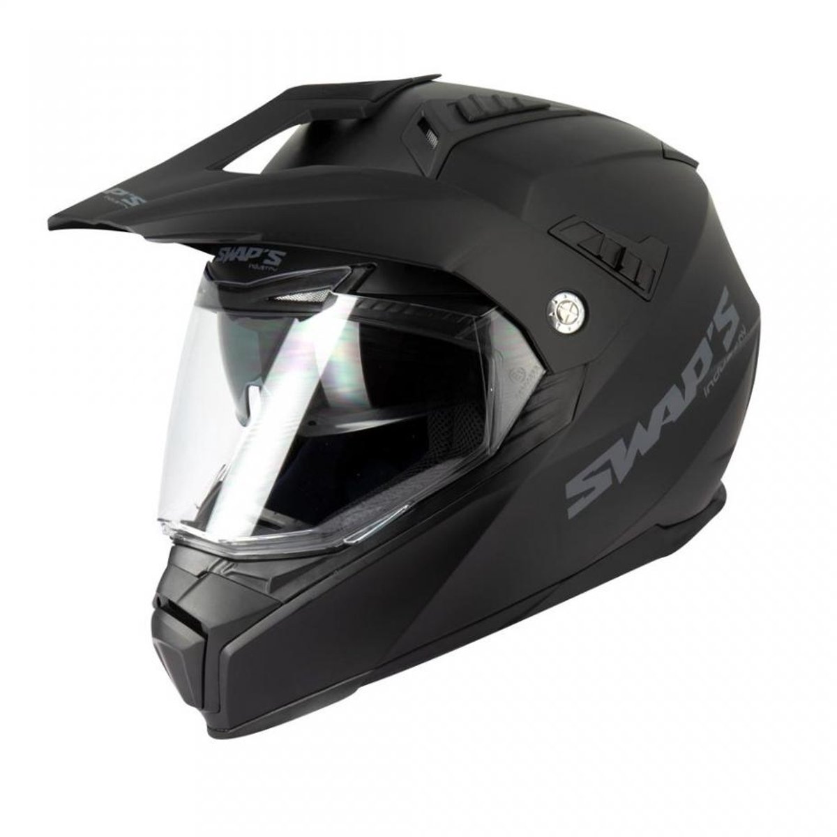 Casque pour moto cross trail Swaps Enduro S789 Crux noir mat Taille XS 53-54cm Neuf