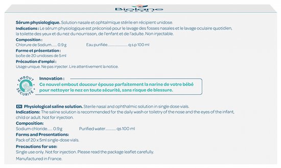 Biolane Expert Sérum physiologique 20 Unidoses de 5ml - Fysiologisch serum van Biolane — afbeelding 2