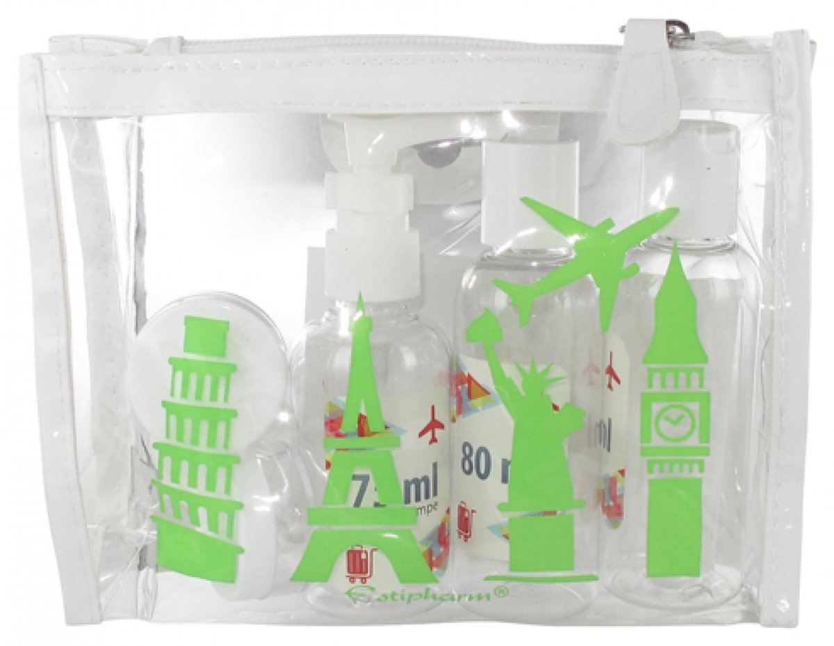 Estipharm Reisflessenset (Kleur : Transparant met groen patroon)