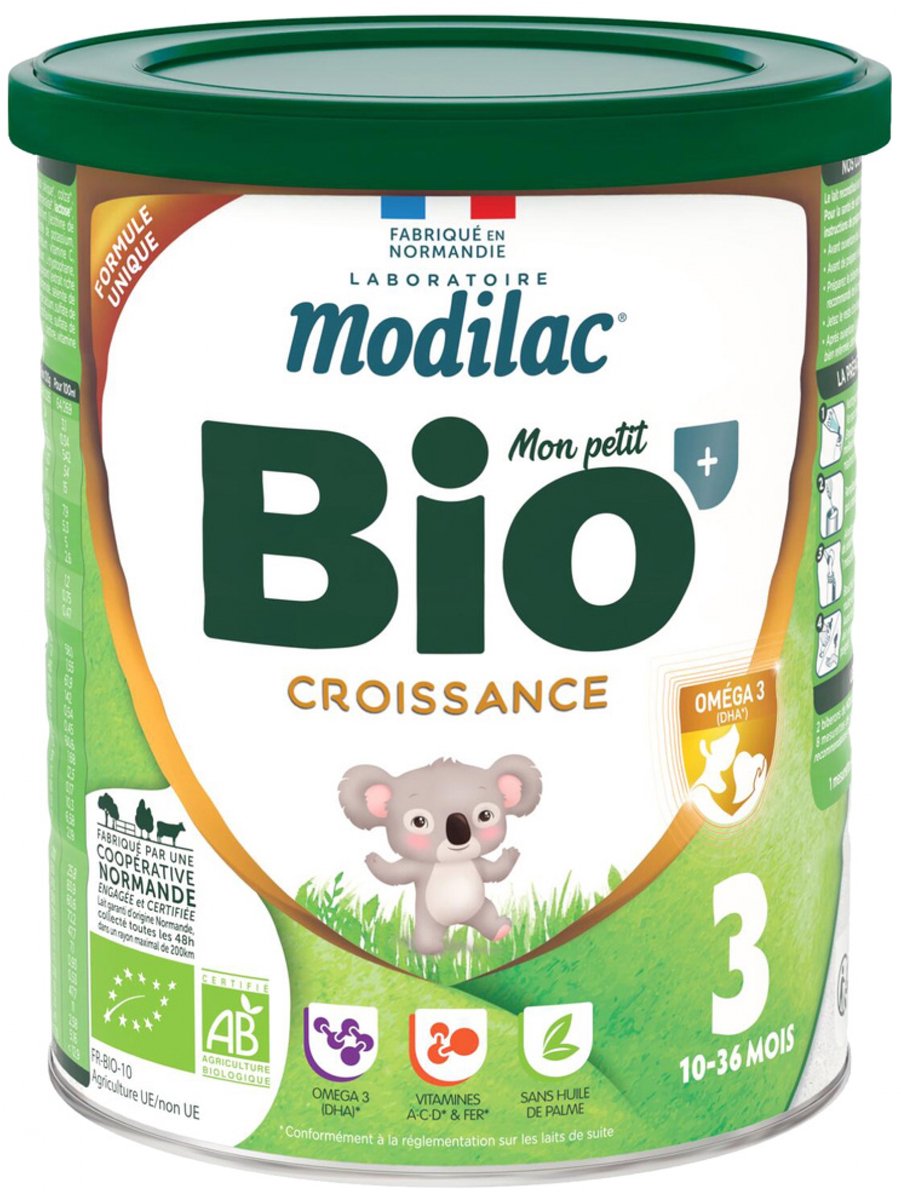 Modilac Bio Croissance 3ème Leeftijd 10-36 Maanden 800 g