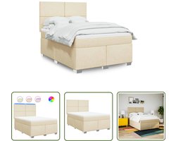vidaXL Sleutelset - Dynamo Meter - Boxspring met matras stof crèmekleurig 140x200 cm - Gereedschap - Drapers Tools - Klikmechanisme