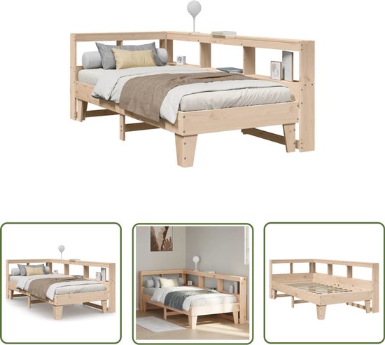 Bedframe zonder matras massief grenenhout wit 90x200 cm kopen Bedframe zonder matras massief grenenhout wit 90x200 cm kopen