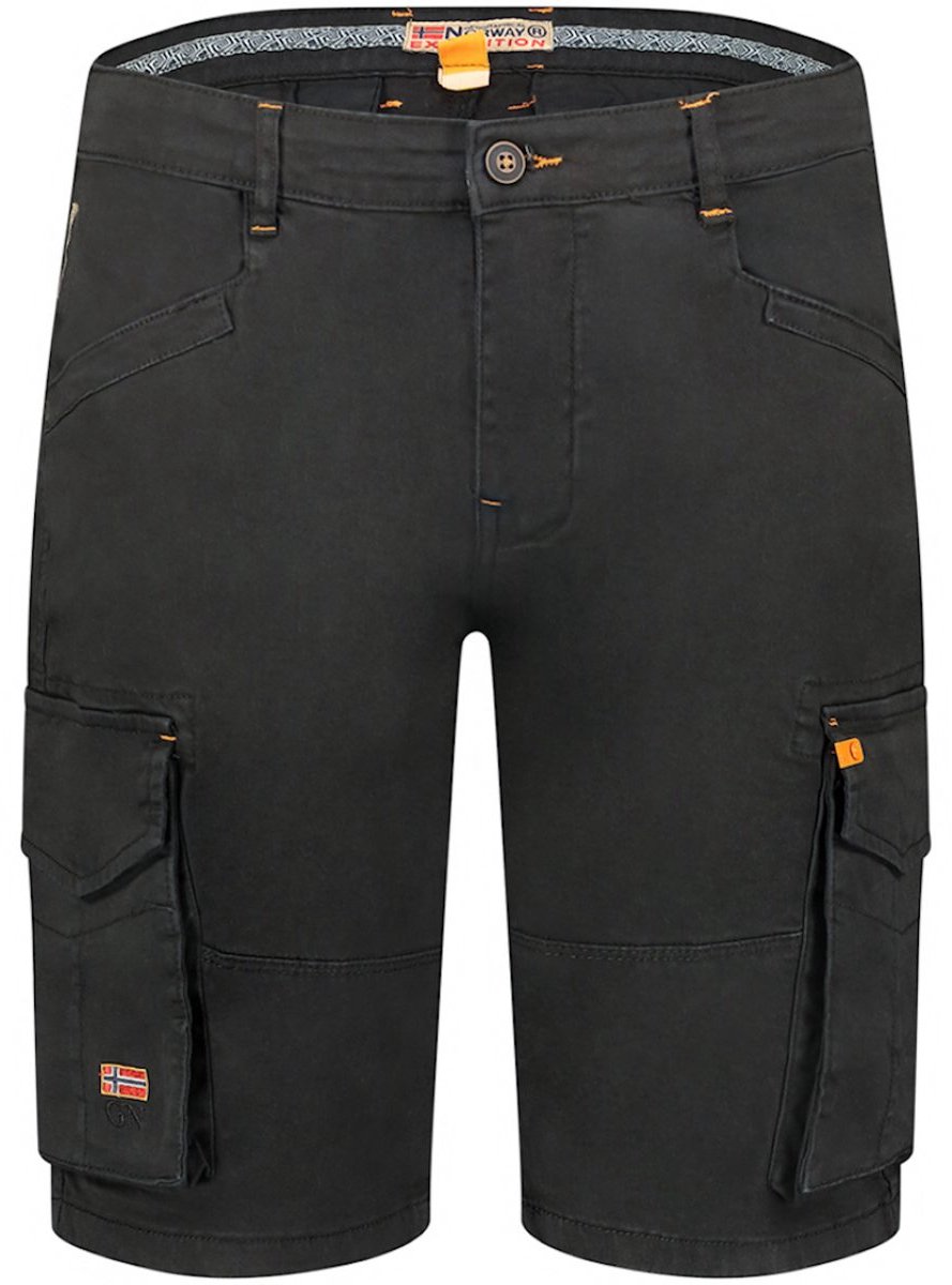 Geographical Norway Bermuda Met Stretch Patrimoine Zwart - XL