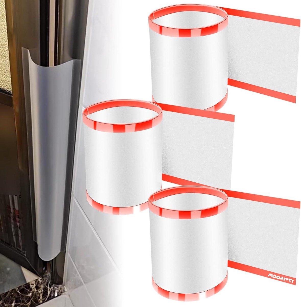 Allecto Premium - Vingerklembeschermers voor deuren - Set van 3 - Transparant - 17 x 140 cm - Kinderen - Kleuterschool - Slaapkamer - Veiligheid