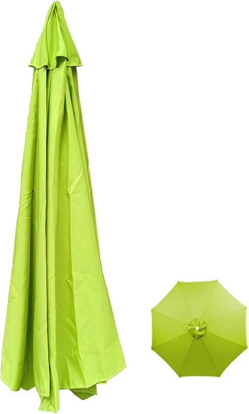 HanOBC 3 meter 8 ribben patioparasol vervangende luifel openlucht marktparasol vervangende top parasol patioparasols tafelparasol voor buiten (alleen luifel), 9.8'/3 Maanden