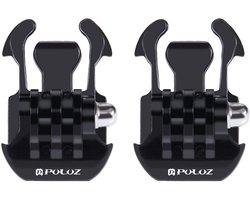 2 PCS PULUZ horizontaal oppervlak Quick Release Buckle voor  GoPro HERO 7 / 6 / 5 / 5 session / 4 session / 4 / 3+/ 3 / 2 / 1    Xiaoyi nl andere actie camera’s