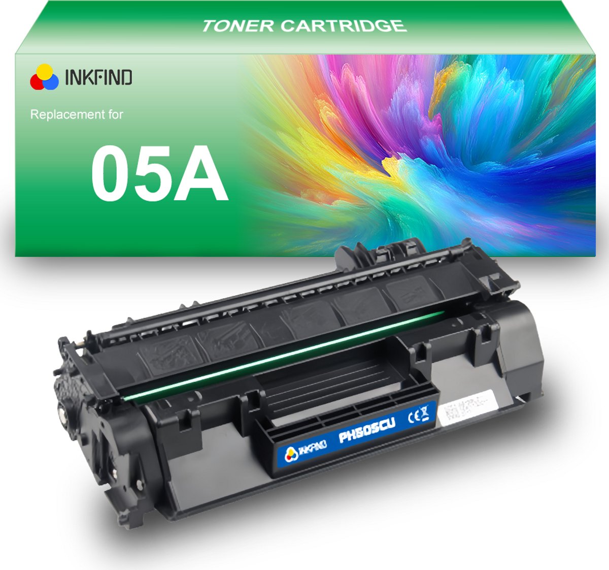 INKFIND 05A (CE505A) Tonercartridge compatibel met HP 05A CE505A Canon 719 - 1-pack Zwart