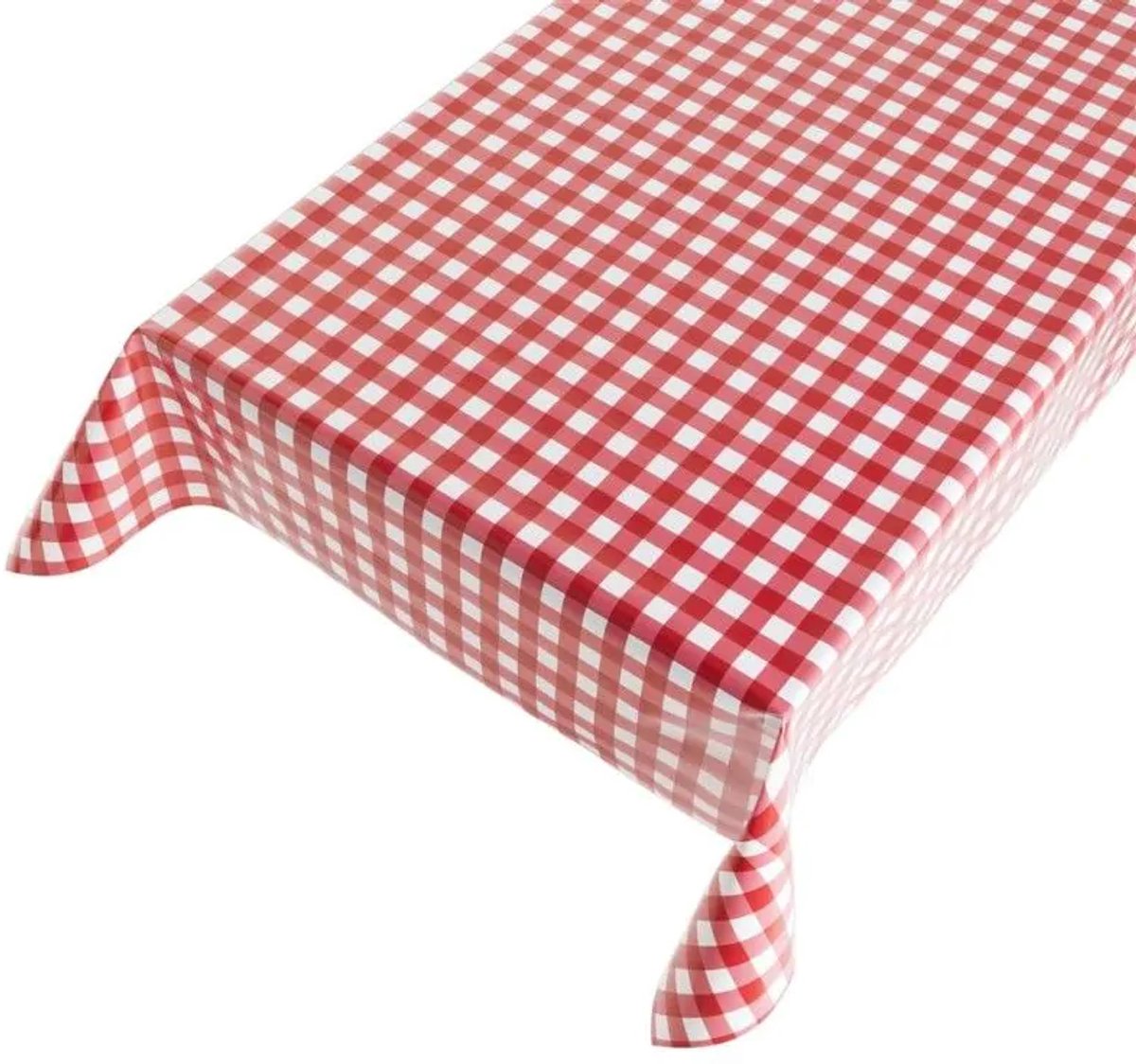 2LIF Maatwerk tafelzeil – Vito Block – rood – 140 cm breed – per meter aaneengesloten – tafelkleed – decoratief zeil