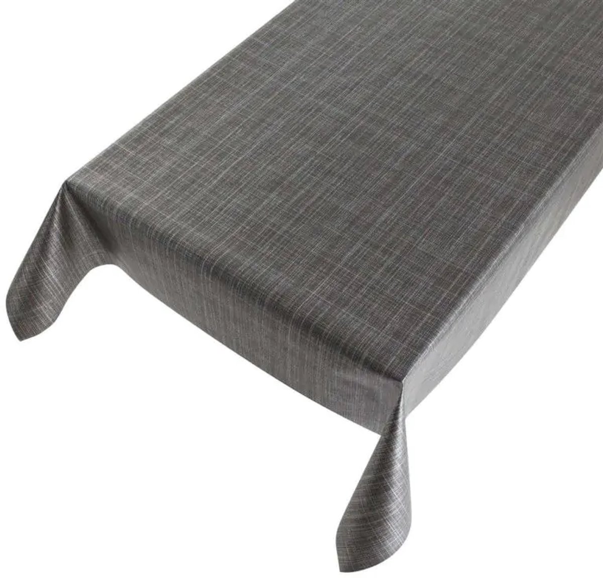 2LIF Maatwerk tafelzeil – Tweed Anthraciet – linnen look – 140 cm breed – per meter aaneengesloten – tafelkleed – decoratief zeil - antraciet
