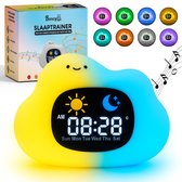 Boncy® Slaaptrainer Kinderen Wekker Wolkje - White Noise Machine - Nachtlampje Kinderwekker - Slaapwekker - Slaaphulp Baby