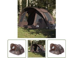 vidaXL Vissershut - Vis Tent - Vistent 2-persoons waterdicht bruin - Vis Shelter - Watersporttent - Outdoor Tent
