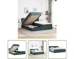 vidaXL Draaibare Sleutel - Dynamische Sleutel - Ottoman bed met matrassen 200x200cm fluweel donkergroen - Gereedschap Mechanica - Draper Tools - Torque Wrench