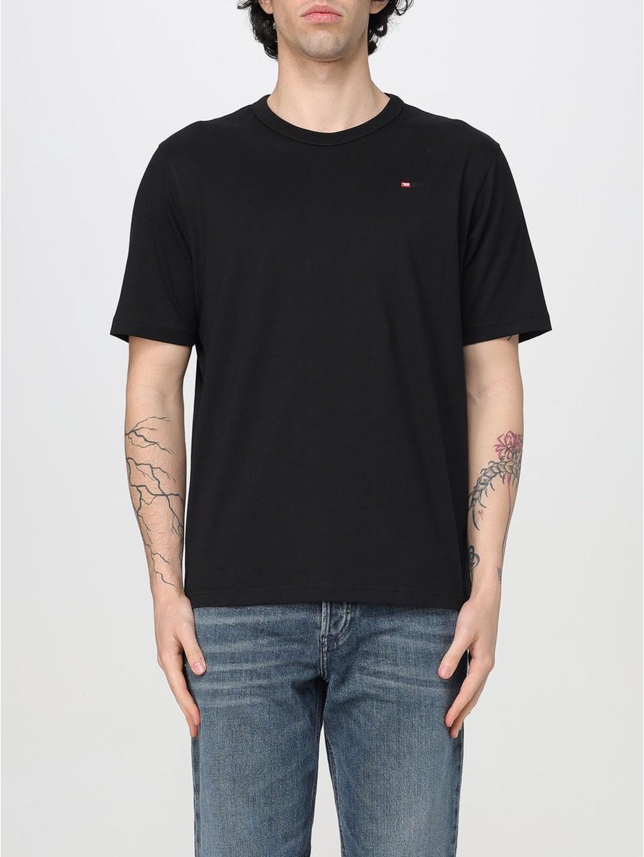 Relaxed Fit Solid Basic Short Sleeve T-Shirt - Black